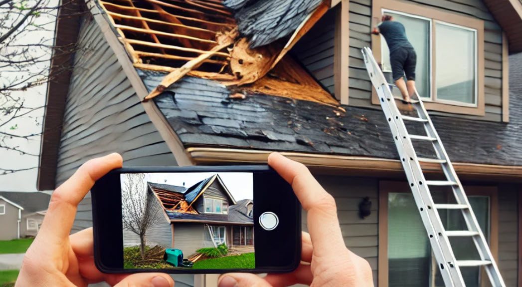 roof damage documentation