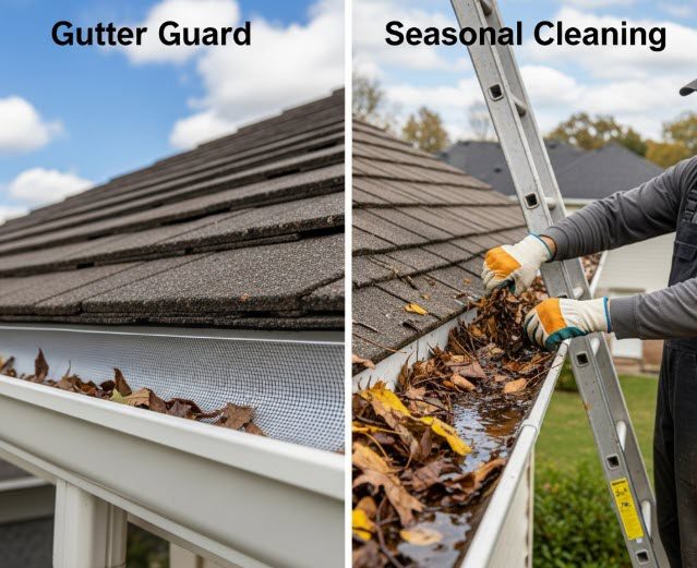 gutter guard vs seasonal cleaning
