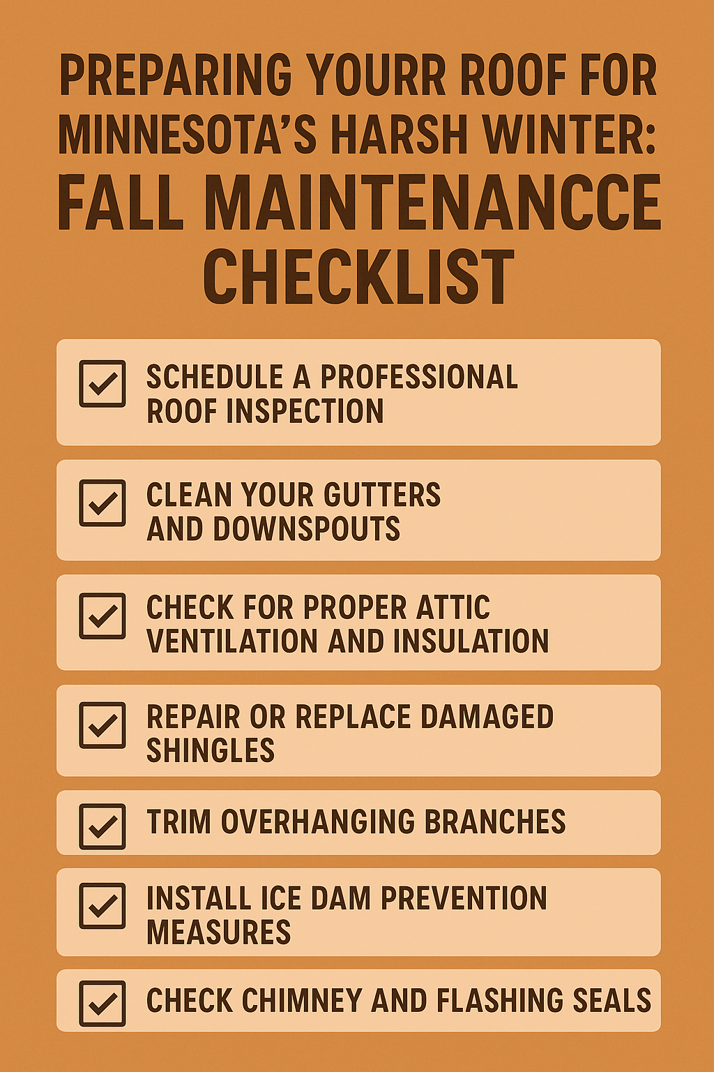 roofing prep for winter checklist minnesota